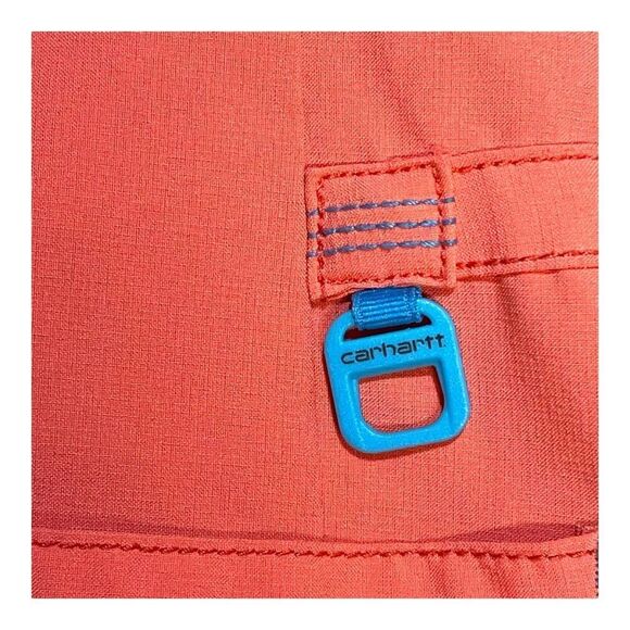 Carhartt Force Women's XS Coral Peach Scrub Top Pocket Quick-Dry Performance - Picture 2 of 7